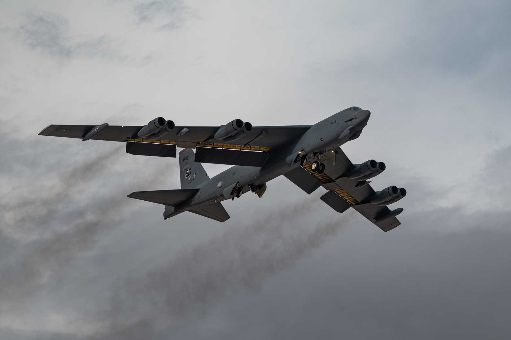 Air Force B-52 Stratofortress assigned to the 340th Weapons Squadron takes off.