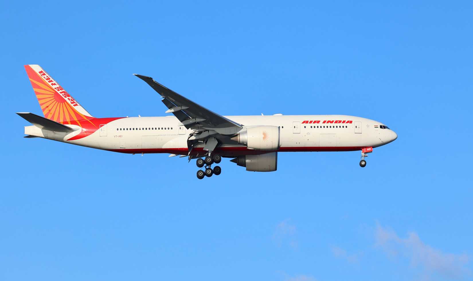 Air India Boeing 777-200LR in the sky