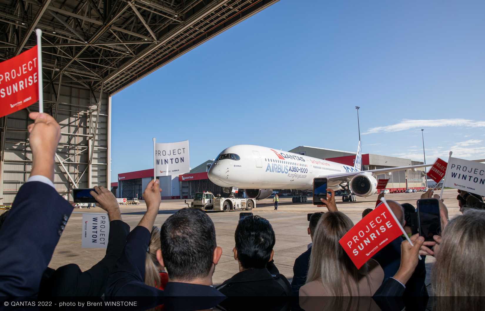 Airbus and Qantas Project Sunrise signing ceremony in Sydney.