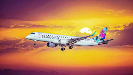 BermudAir Embraer E190 on final approach custom thumbnail