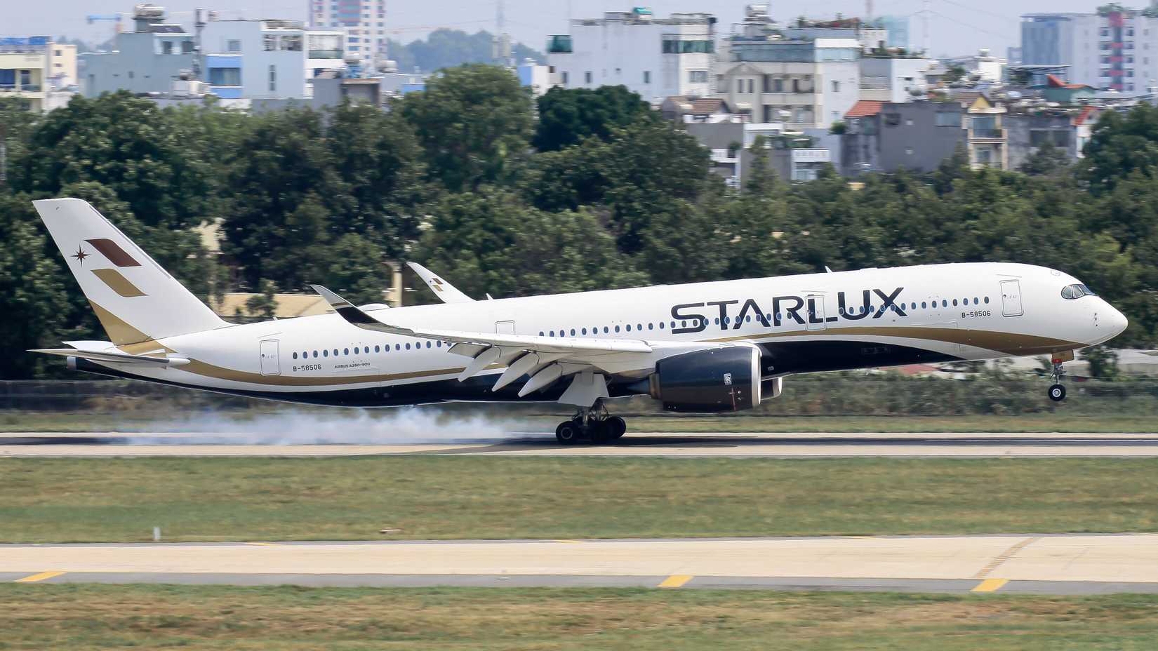 An Airbus A350-941XWB of Starlux Airlines.