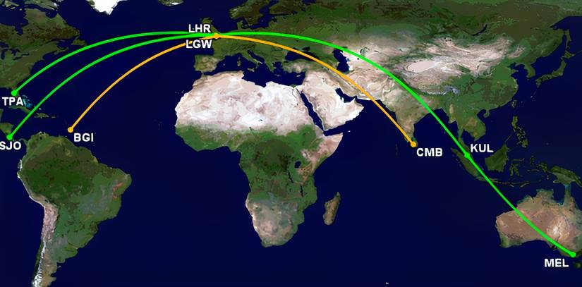 BA's long-haul additions