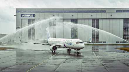 Airbus A321XLR Water Cannon Salute Custom Thumbnail