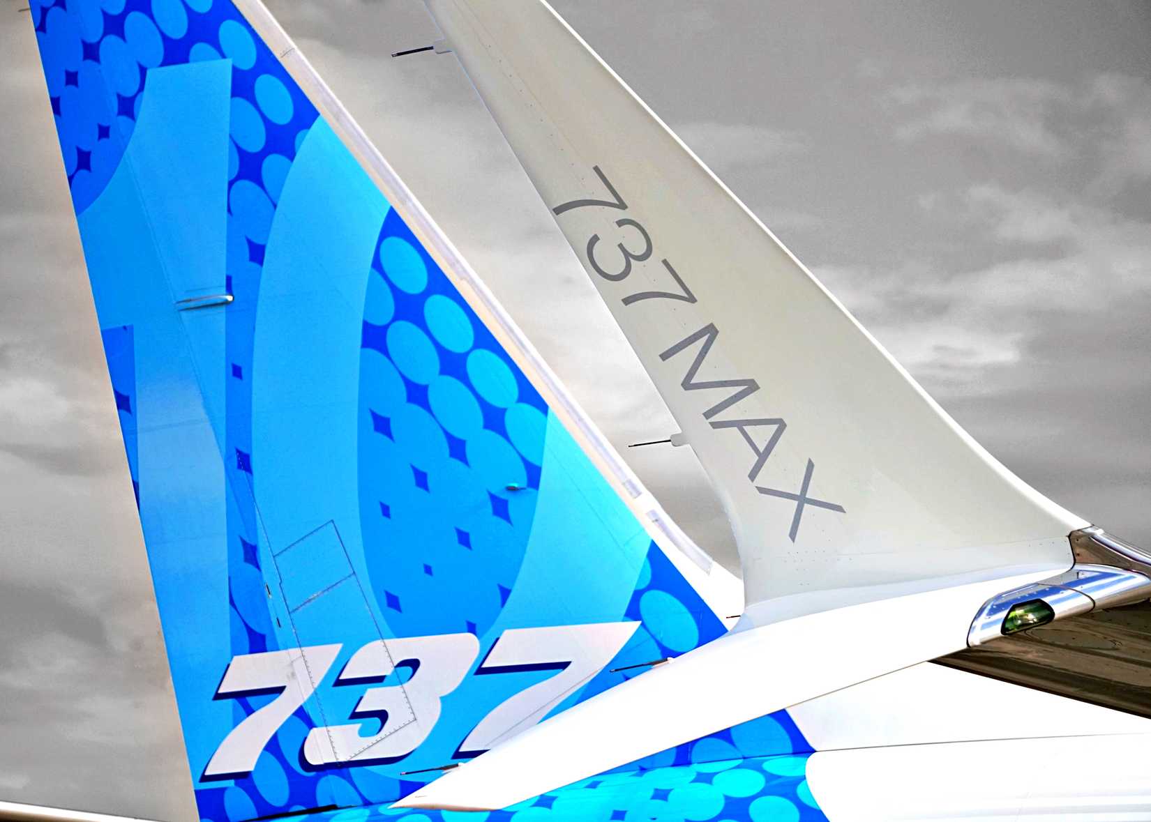 Boeing shows off its 737 MAX 10 experimental aircraft at the 2023 Paris Airshow.
