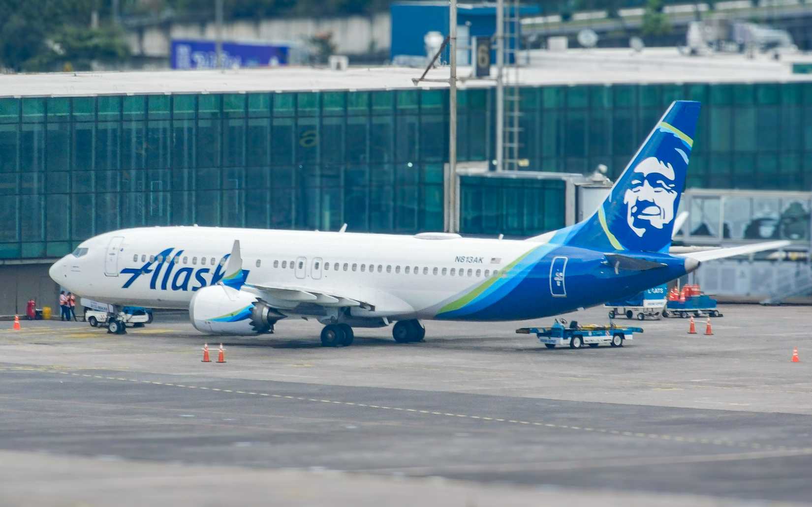 Alaska 737 MAX Parked