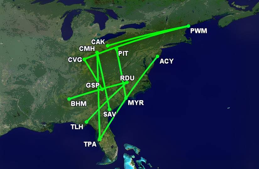Simple New Routes Breeze Airways Unveils 17 New Routes And 2 New Cities: See The Full List