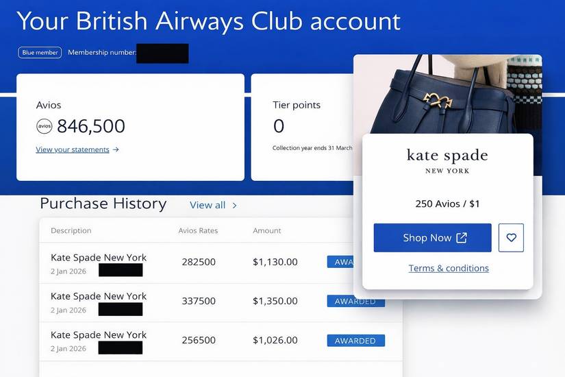 British Airways Avios 