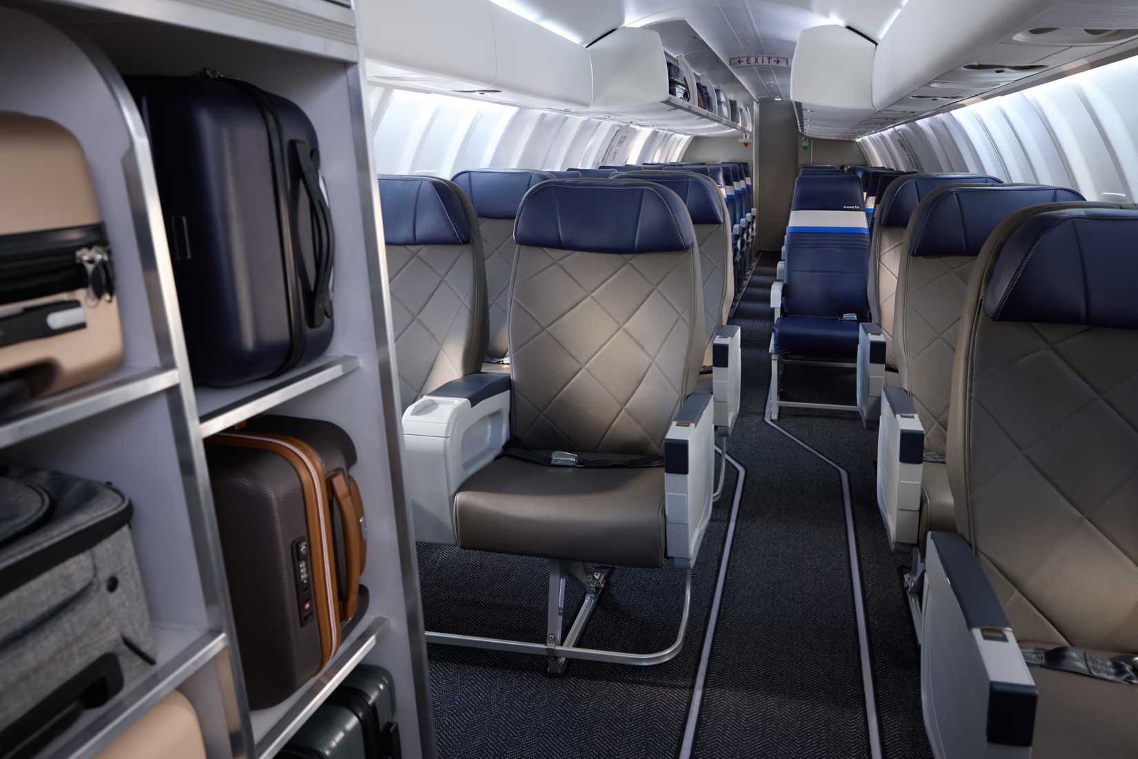 United Express Bombarder CRJ450 Economy Interior