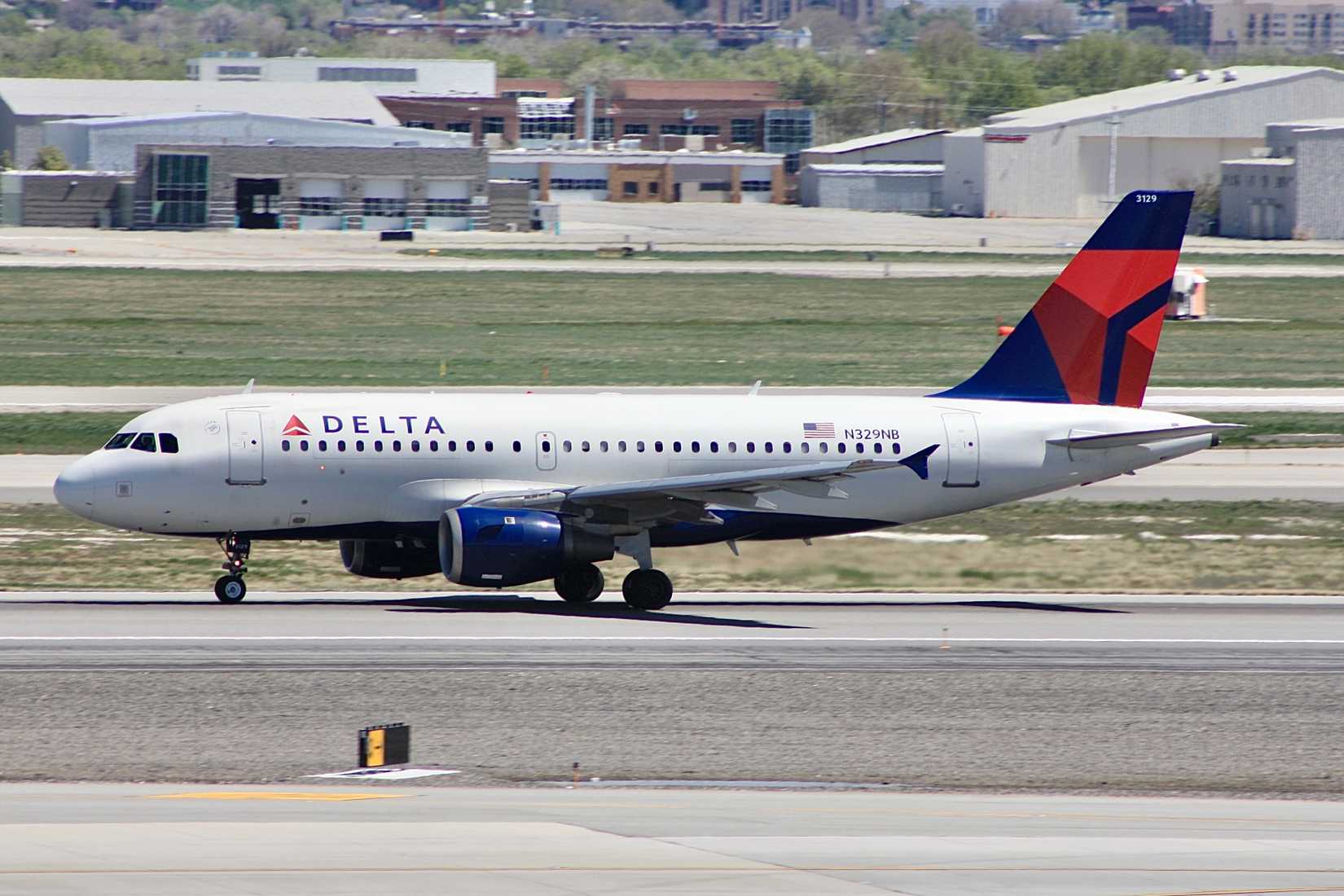Delta Air Lines Airbus A319ceo taxiing on the runway