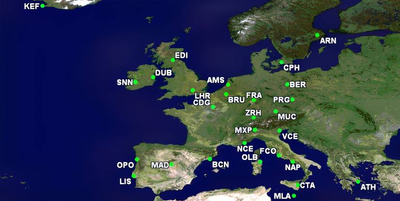 Delta's European airports in Q3 2026