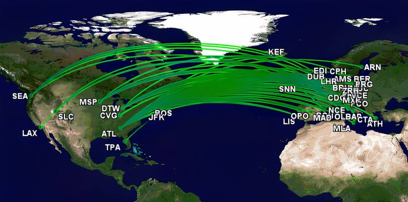 Delta's Q3 European network