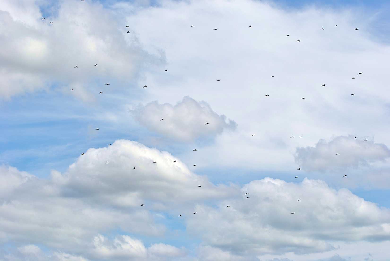 Drone Swarm demonstration at Aerotoroshow, Valence Chabeuil, 2024