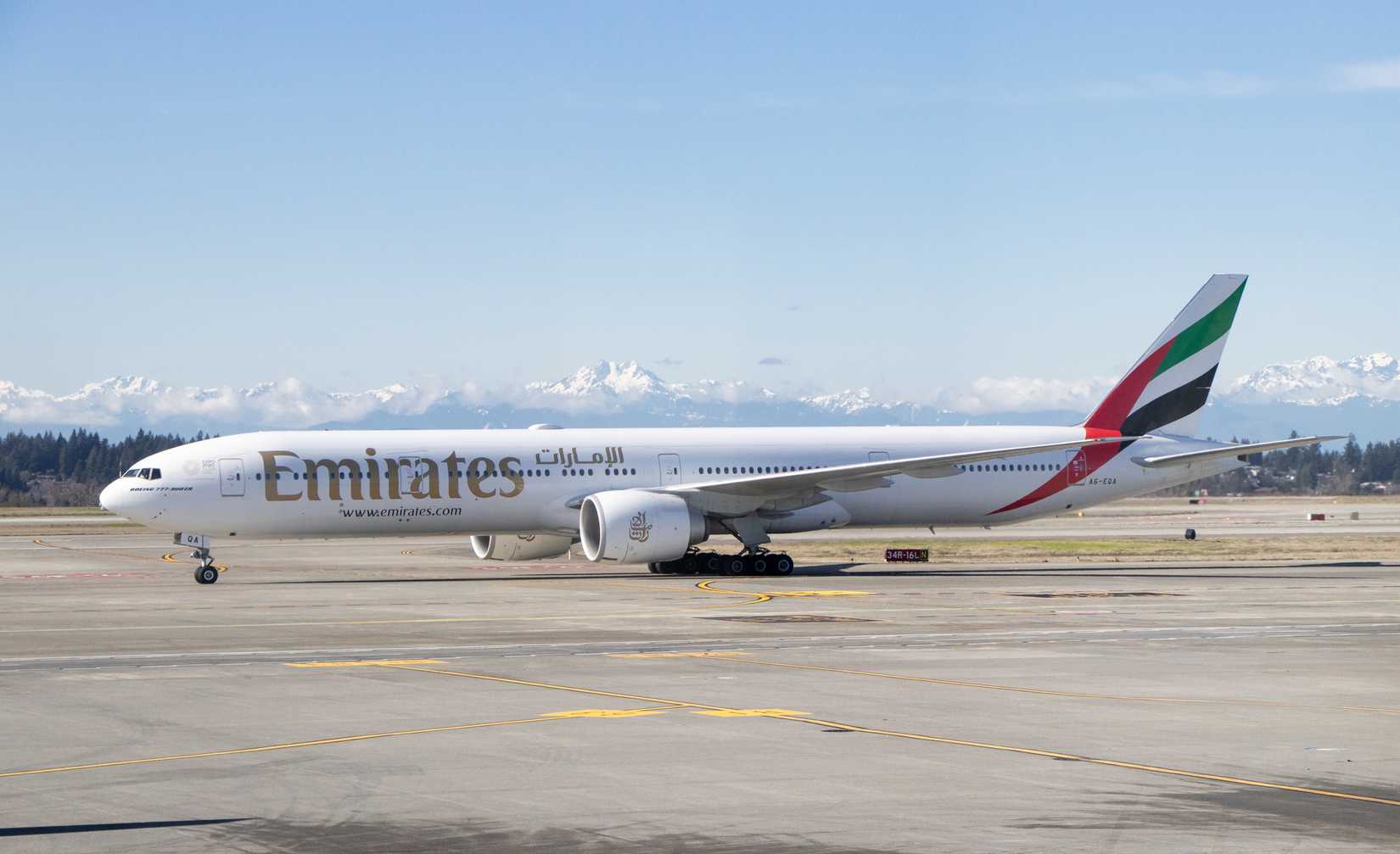Emirates Boeing 777-300ER on apron