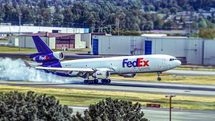 A FedEx MD-11 Touching Down