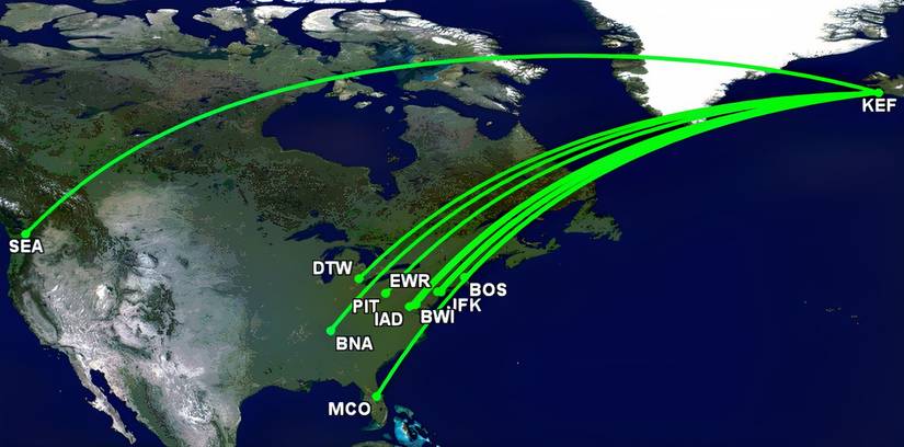 Blue Spruce Routes Only 67% Full: Icelandair's 10 Emptiest US Routes Revealed