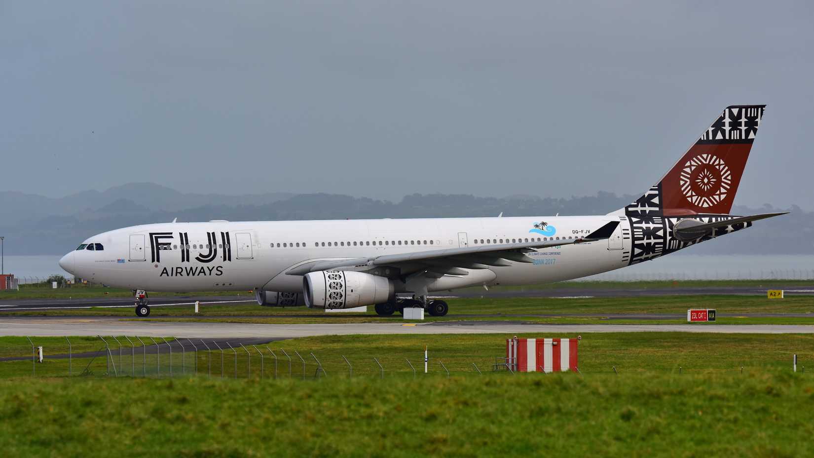 Fiji Airways A330 taxiing at an airport