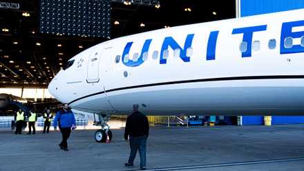 First Boeing 737 MAX 10 in airline livery, painted for United Airlines.