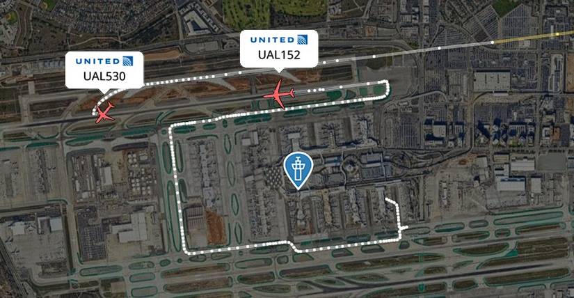 FlightRadar24 playback of incident 