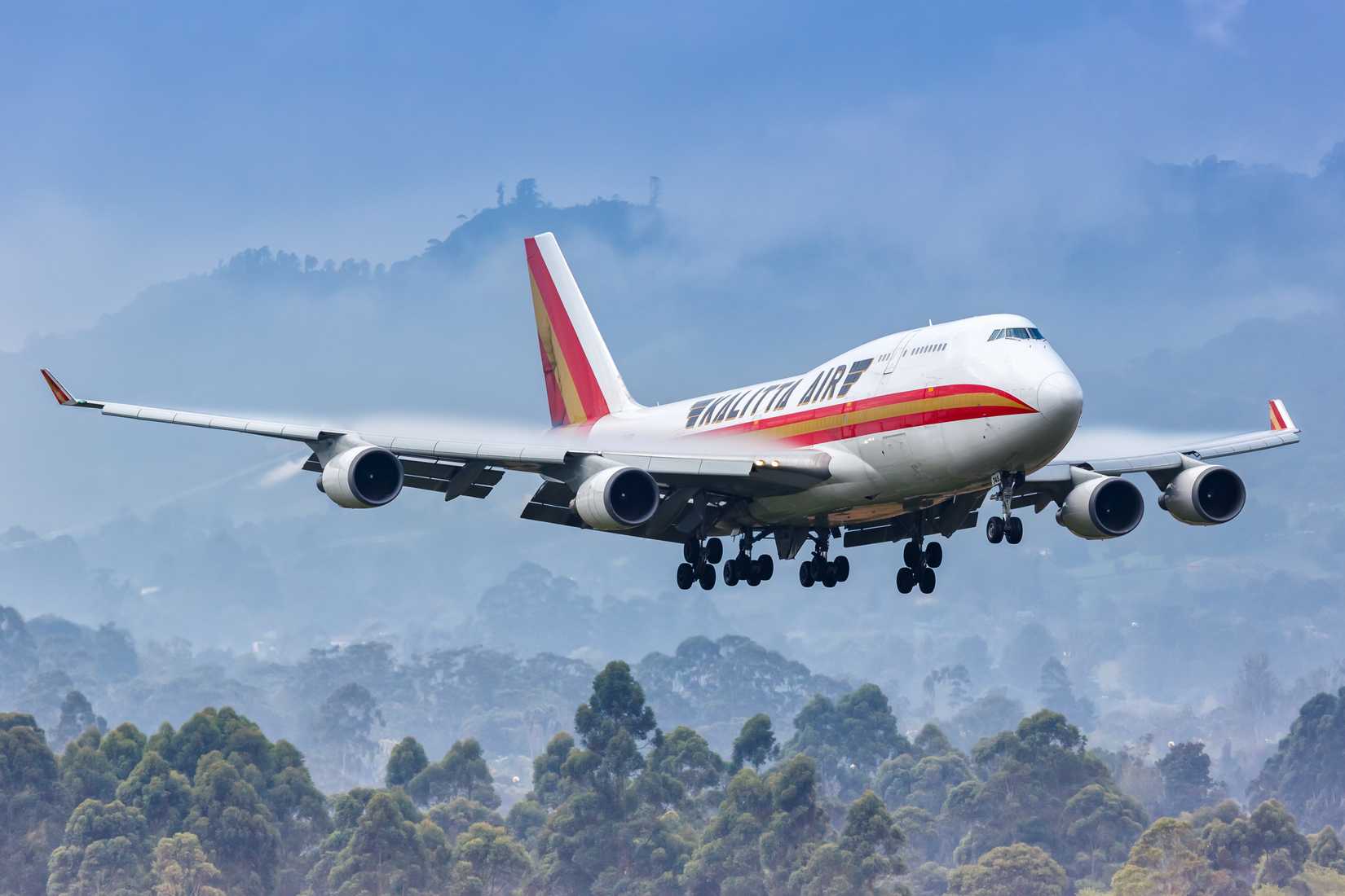 Kalitta Air Boeing 747-400(BCF) airplane at Medellin airport (MDE) in Colombia.