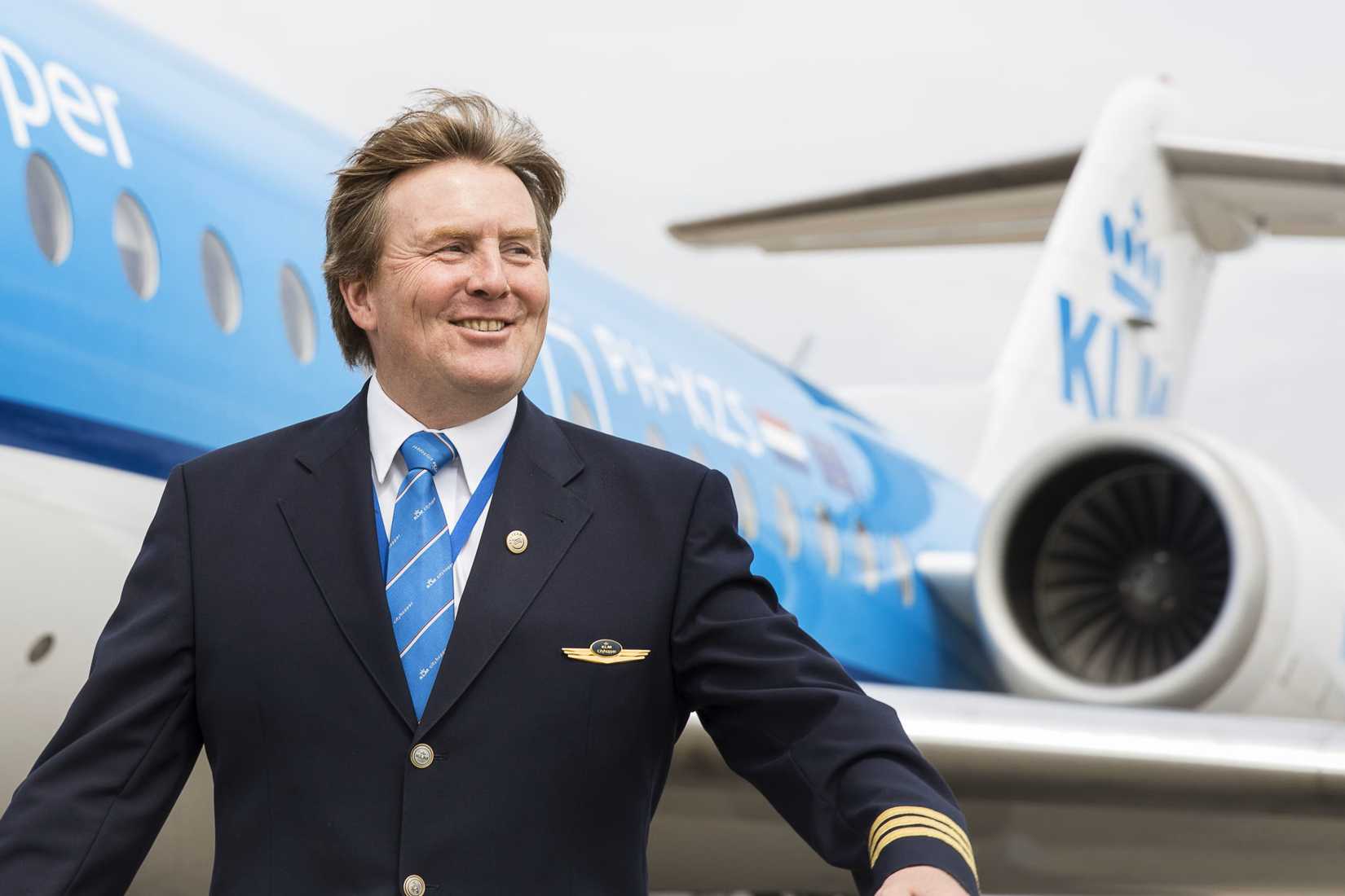 King Willem-Alexander the KLM pilot