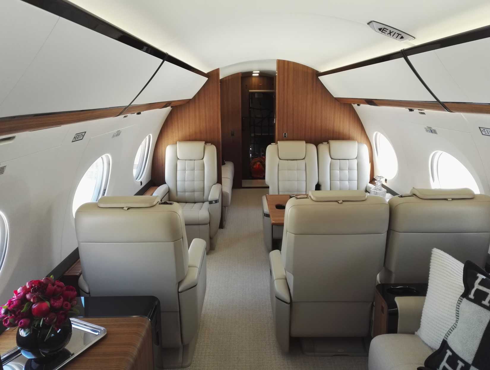 Private jet interior