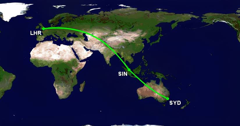 Qantas from Sydney to Heathrow