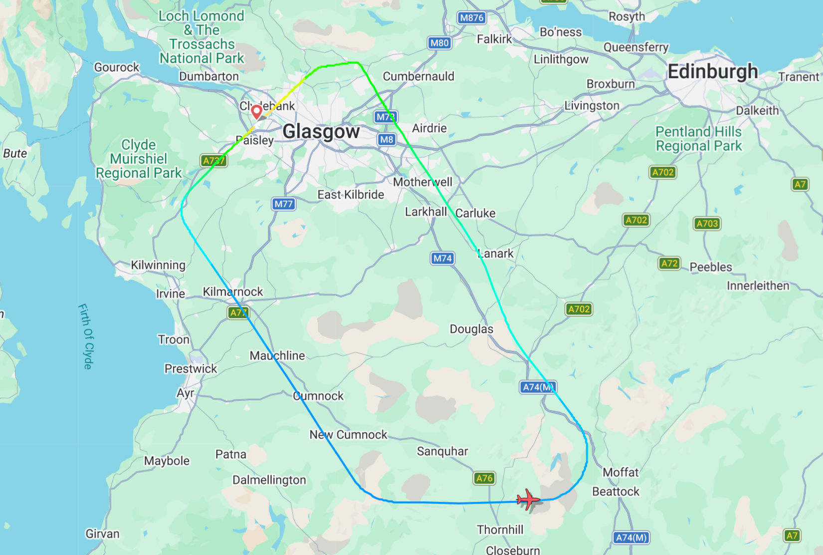 easyjet diversion flightradar24 map