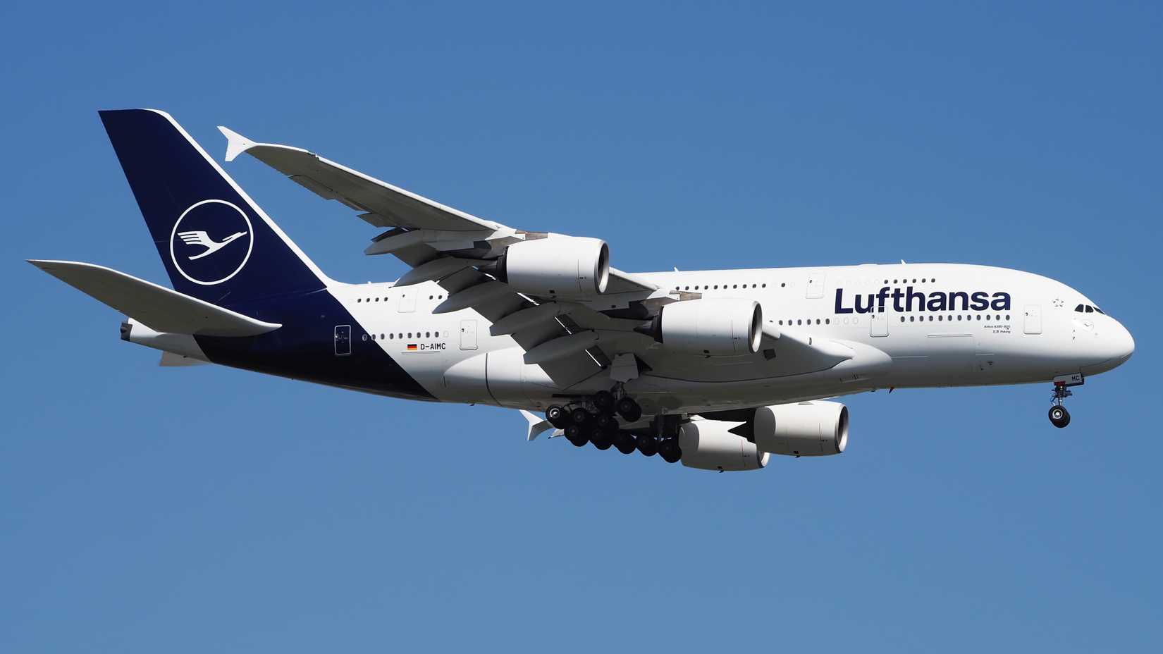 Lufthansa Airbus A380-800 On Approach