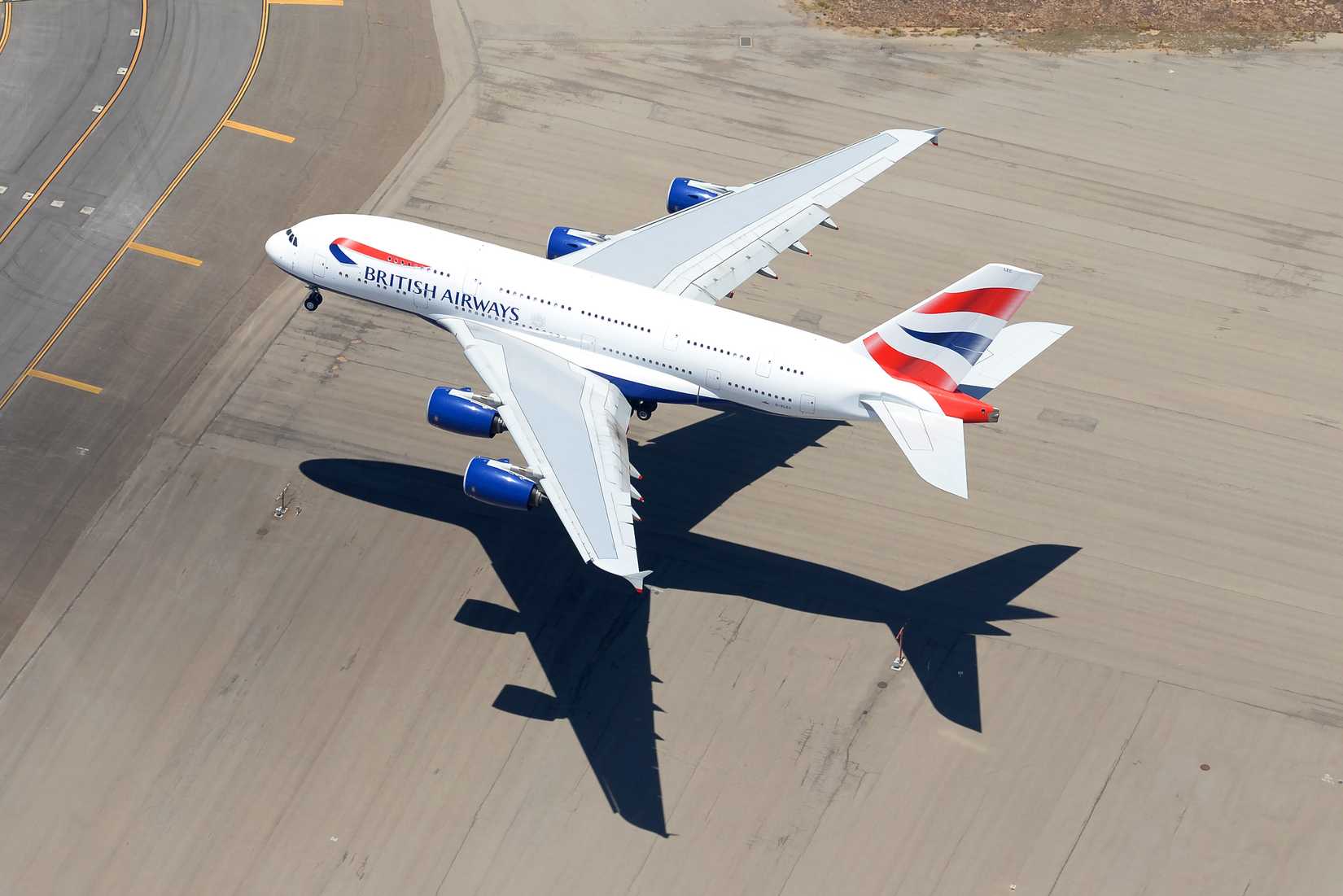 British Airways Airbus A380 Landing