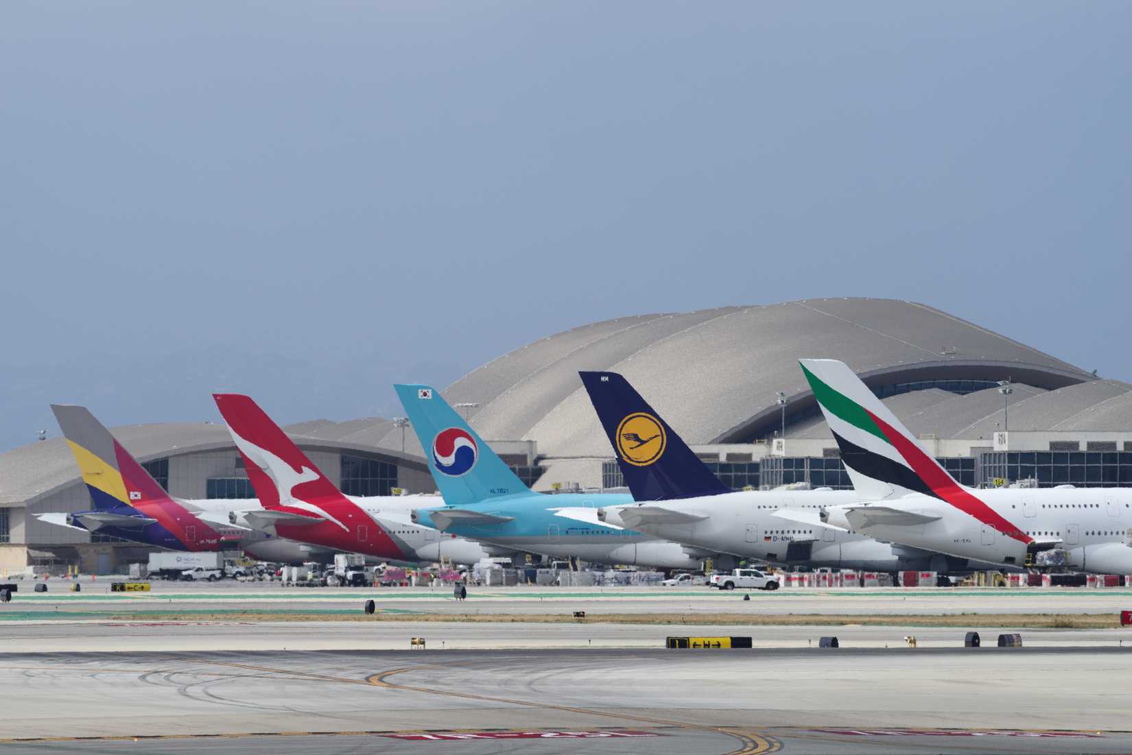Airbus A380s Parked At LAX