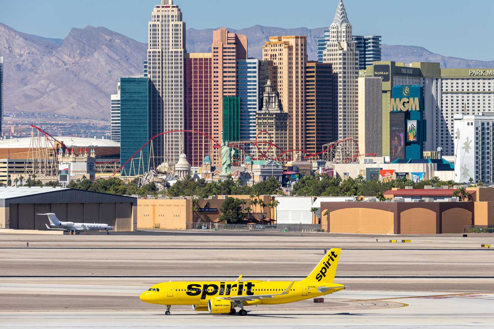 Spirit A320neo Taxiing In Las Vegas