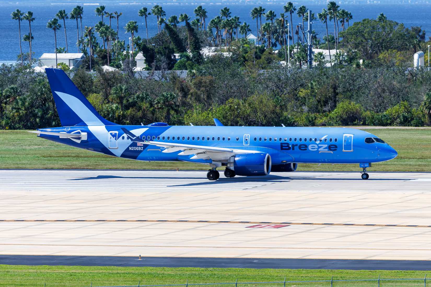 Breeze A220 Taxiing In Tampa