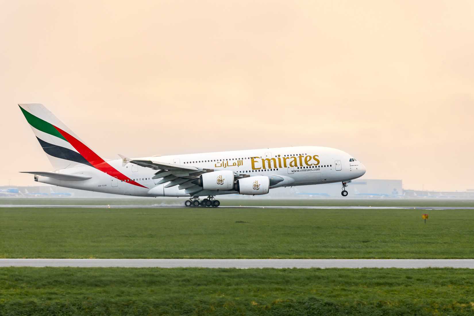 Emirates A380 In Low Light