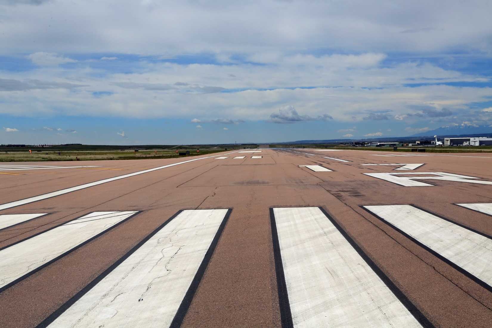 The principal runway at Colorado Springs Airport