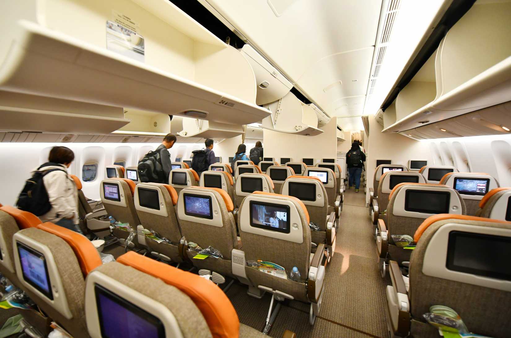 Passengers in cabin