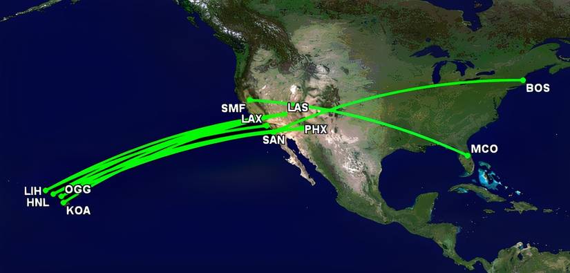 Southwest's 10 longest nonstop flights Q2 2026
