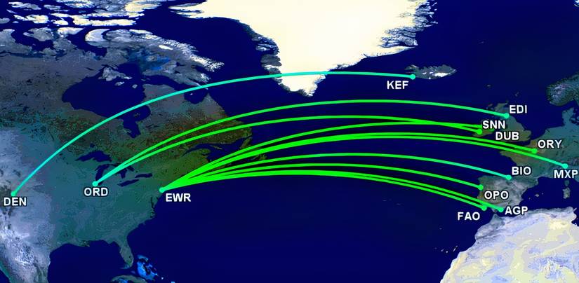 TATL Europe 757 flights June-Sept 2026
