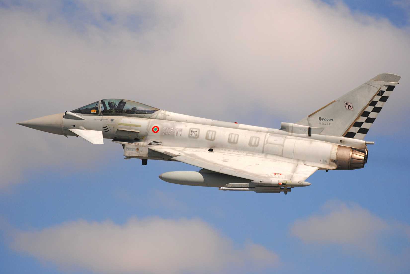 Eurofighter Typhoon of Italian Air Force, 37°Stormo, flypast at Typhoon Flag 2026 Exercise, Trapani Birgi