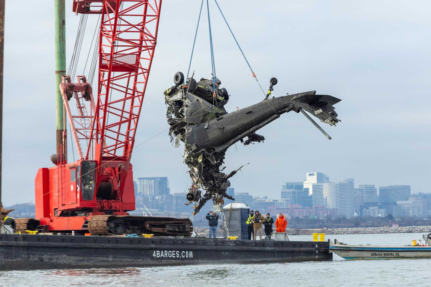 The NTSB recovered the Sikorsky UH-60 Black Hawk involved in the Jan. 29 mid-air collision near DCA.