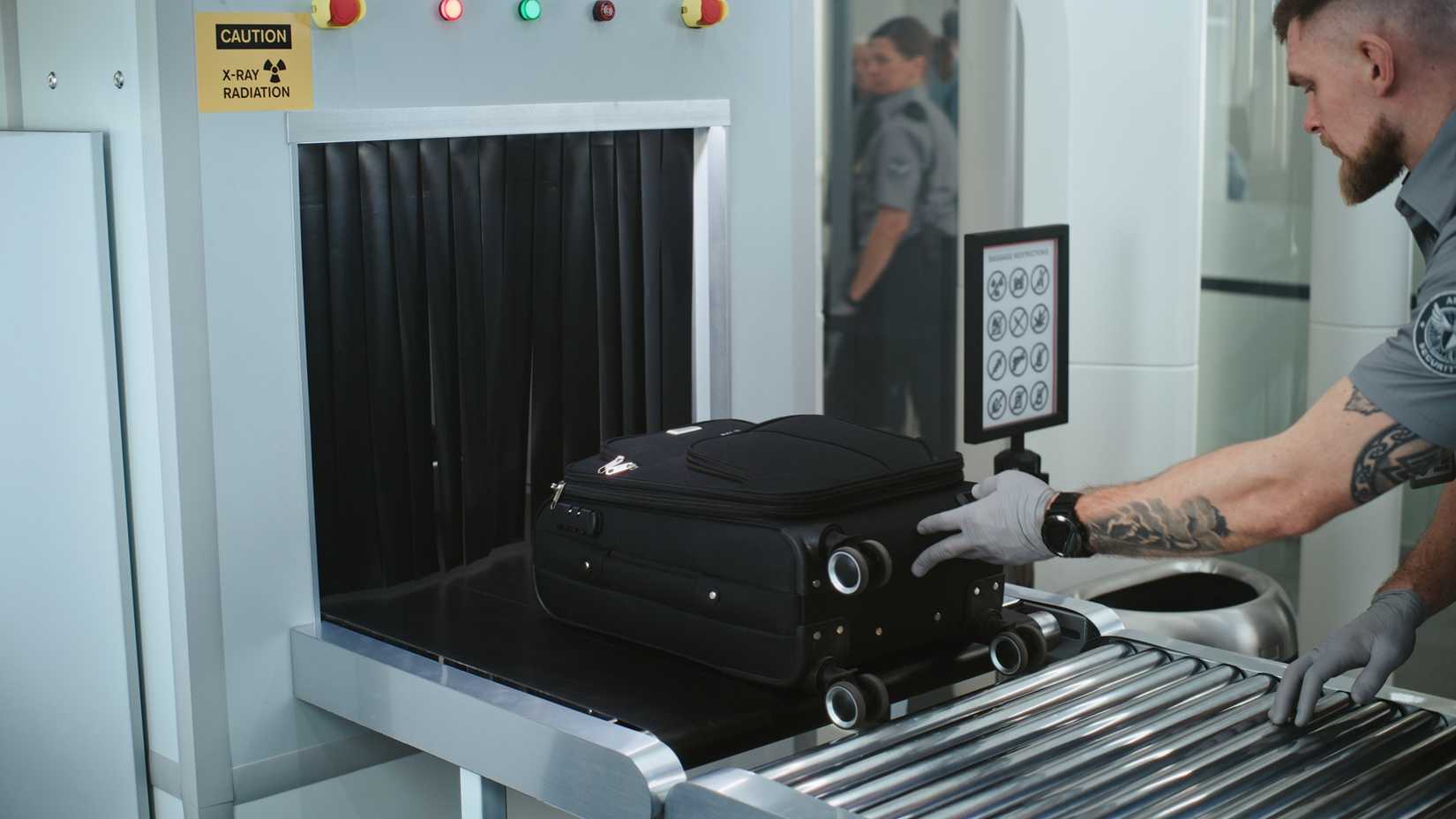 TSA security screening bag through xray