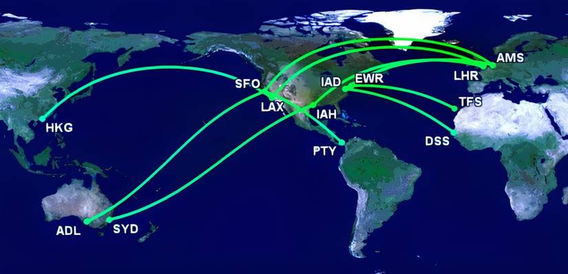 UA's 10 long-haul routes with the lowest loads in 2025