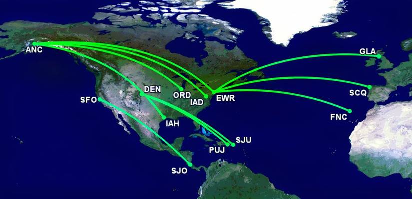 United Airlines' 10 longest MAX flights April-Dec 2026