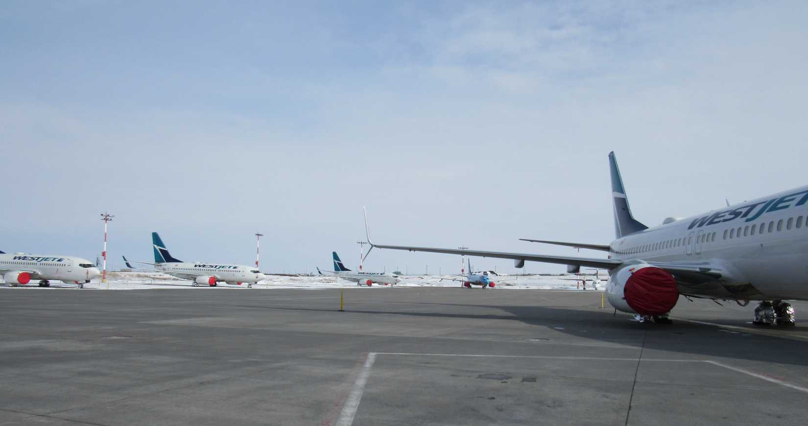 Westjet aircraft grounded during the pandemic