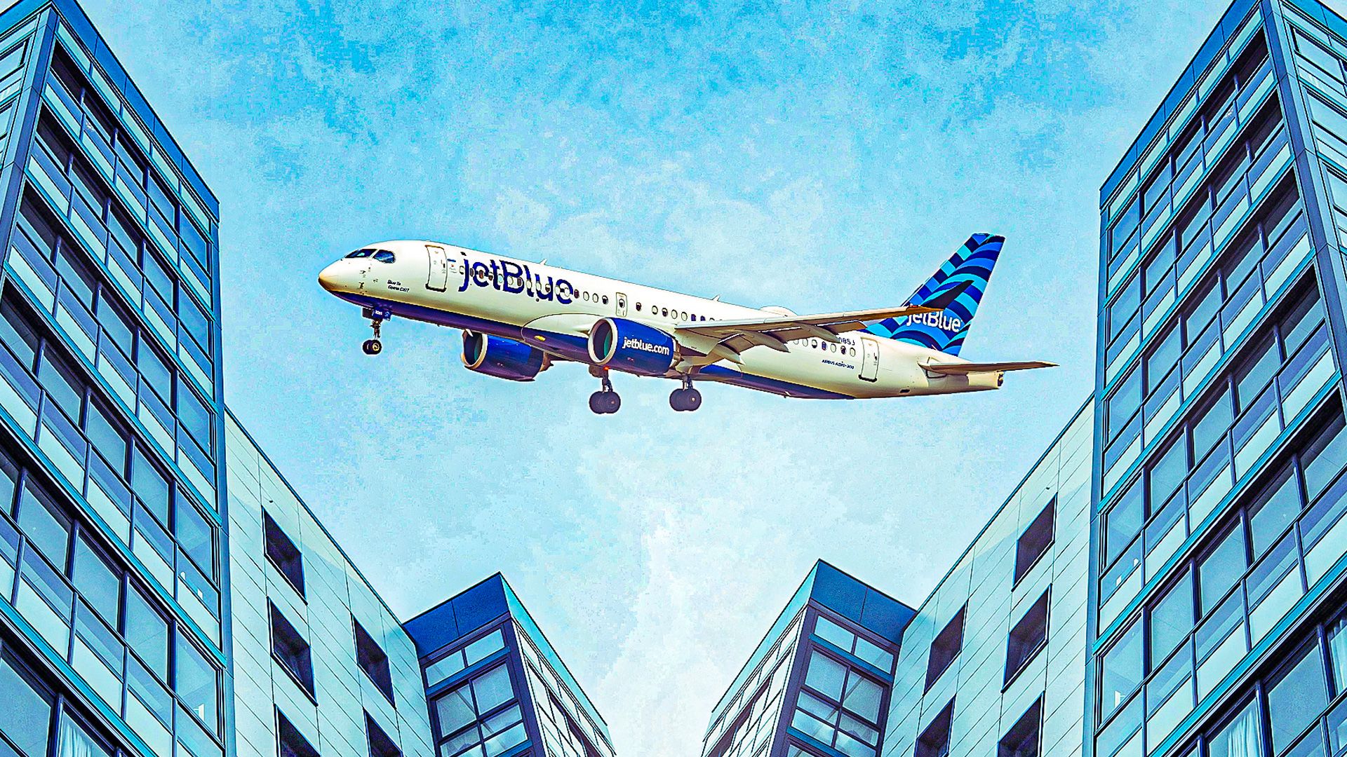 A JetBlue Airbus A220 Model