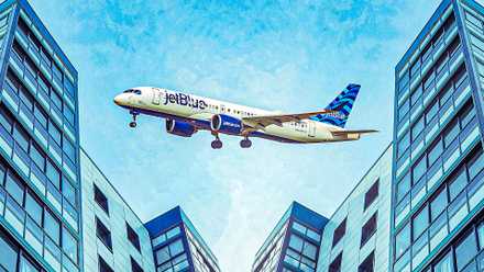 A JetBlue Airbus A220 Model