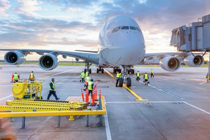 Ground handling services with an Airbus A380