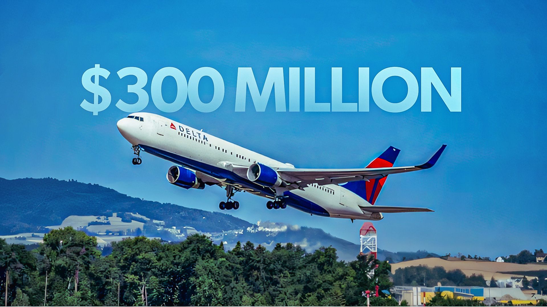 Delta Air Lines Boeing 767 taking off from Zurich