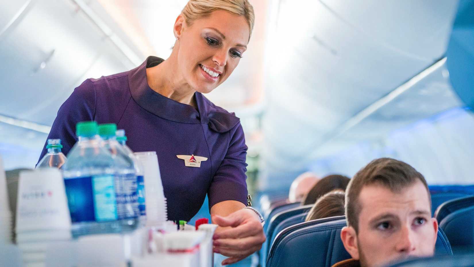 Delta Air Lines service in cabin