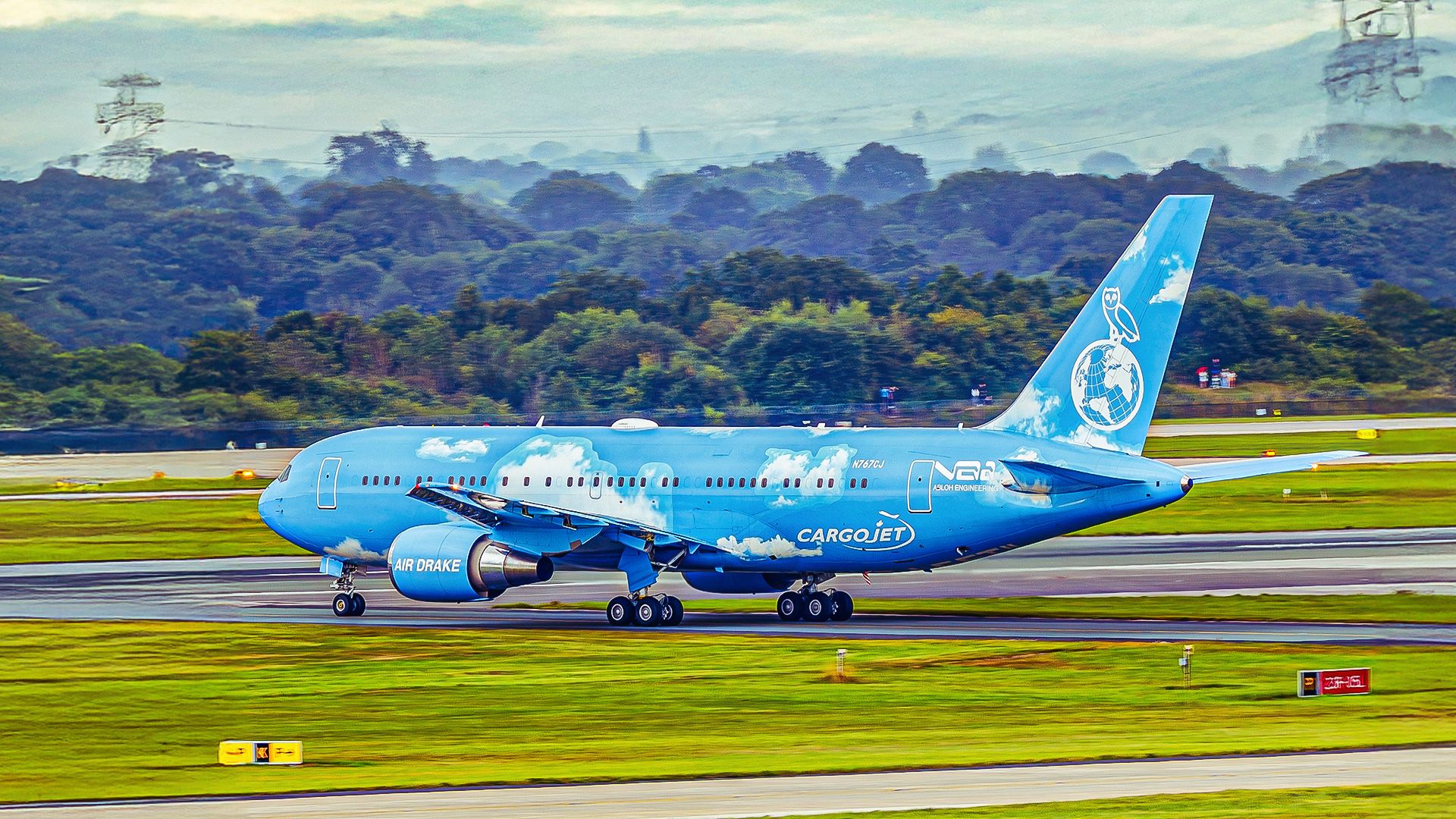 cargojet air drake on the taxiway