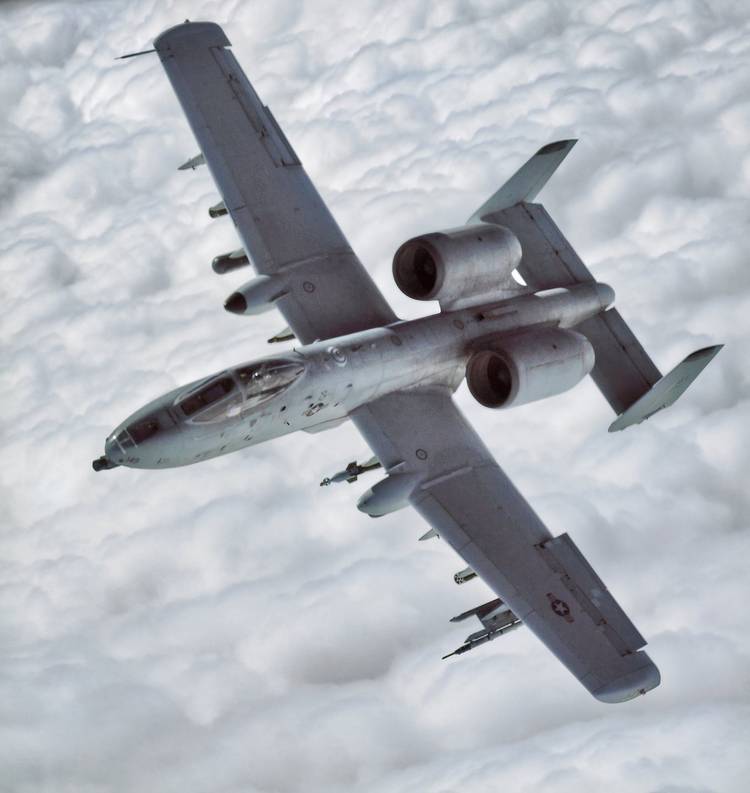 A-10 above the clouds